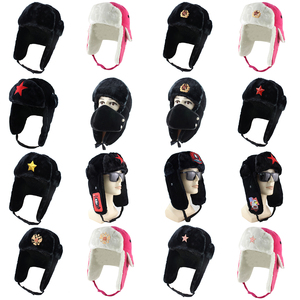 Liên Xô Nga Mũ Nhân Tạo Lông Thỏ ushanka Mùa Đông Thời Tiết Lạnh <span class=keywords><strong>Hat</strong></span> Cho Nam Giới Với Liên Xô <span class=keywords><strong>Red</strong></span> Star - Product Image 5