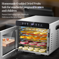 Elektrische Thuisgebruik Voedsel Dehydrator Machine 304 Roestvrij Staal Industriële Droger Oven Voor Fruit & Groente Pomp Kerncomponent