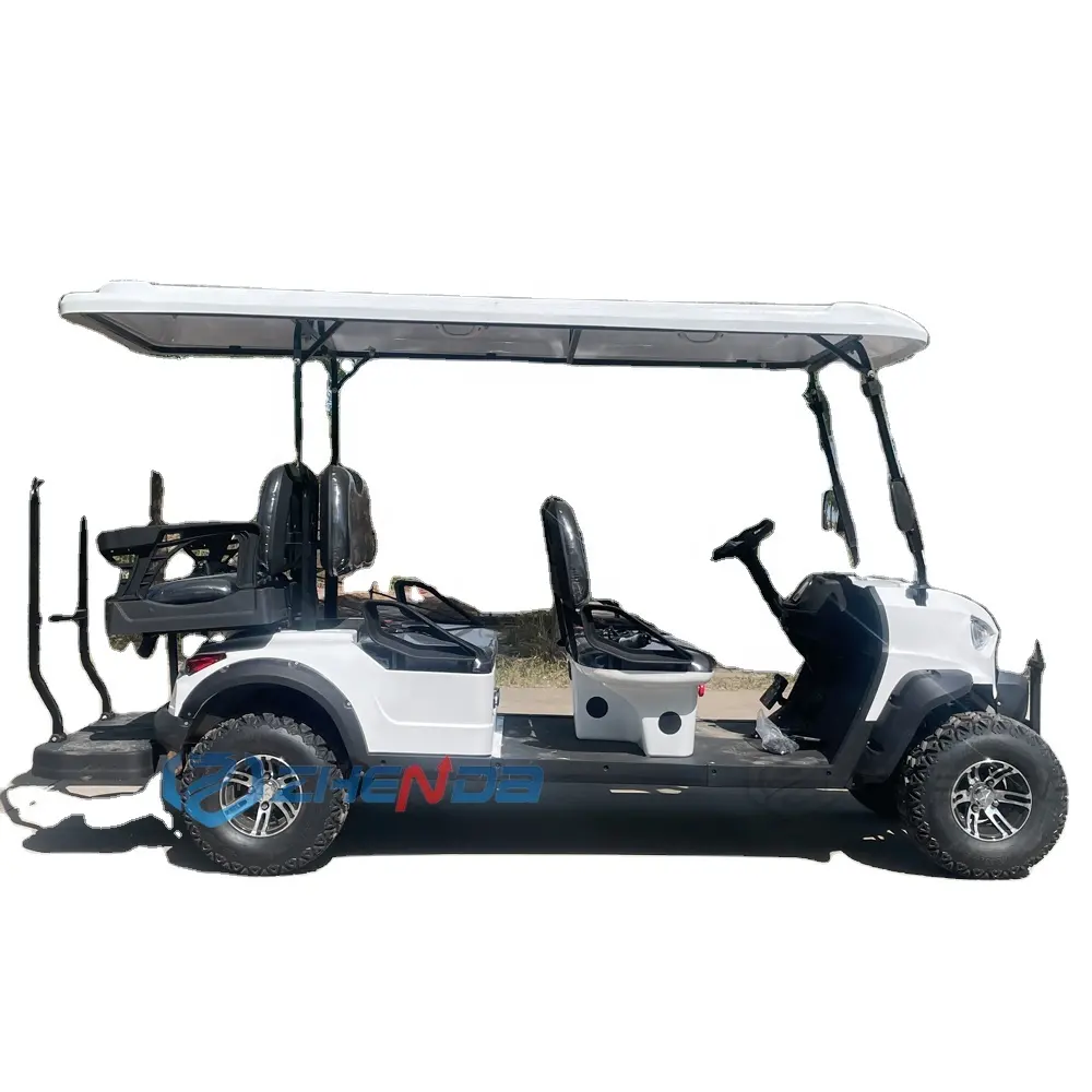 Arka koltuk 2024 ile Golf arabası yeni tasarlanmış açık plaj otel gezi kulübü Buggy