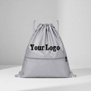 Bolsa con Cordón de Tela Oxford Resistente al Agua, Personalizada con Logotipo a Todo Color, Ideal para Gimnasio, Viajes y Aventuras al Aire Libre - Product Image 1