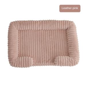 سرير حيوانات أليفة مريح قابل للإزالة والغسل، مستطيل الشكل، مخطط، من الجلد المدبوغ، دافئ للخريف والشتاء، للكلاب والقطط، M60، تشجيانغ - Product Image 5