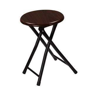 MDF Board and PVC Surface Steel Tube Round Step Folding <strong>Stool</strong> <strong>for</strong> <strong>Bedroom</strong> School Entry or Apartment Use - Product Image 3