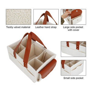 Organizador de pañales para bebés con compartimento de almacenamiento extraíble, organizador de pañales para bebés, contenedor de almacenamiento de pañales para coche de viaje - Product Image 2