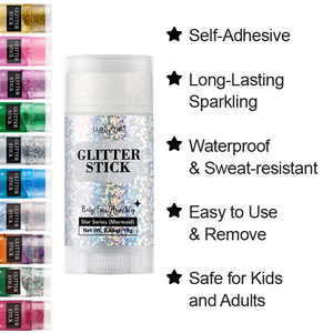 Paillettes sirène <span class=keywords><strong>pour</strong></span> cheveux, maquillage visage, peinture corporelle scintillante, paillettes chatoyantes - Product Image 2