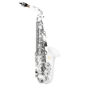 <span class=keywords><strong>Saxophone</strong></span> <span class=keywords><strong>alto</strong></span> rouge <span class=keywords><strong>SLADE</strong></span> avec clé en Mi bémol, corps en laiton, coquille blanche sculptée - Product Image 2