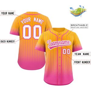 เสื้อเบสบอลไล่เฉดสีแบบกำหนดเอง ปักชื่อทีมและหมายเลขได้ตามต้องการ สำหรับทุกเพศ ระบายอากาศได้ดี เหมาะสำหรับเล่นกีฬา - Product Image 2