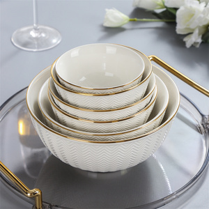 <span class=keywords><strong>2025</strong></span> Sang Trọng Gốm Bộ Đồ Ăn Chất Lượng Cao Sứ Bộ Đồ Ăn Với Vàng Rim Dập Nổi Các Món Ăn Và Tấm Để Sử Dụng Nhà - Product Image 3