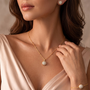Pulsera de Cadena de Bolas Redondas con Circonitas Cúbicas, Chapada en Oro de 18K, de Acero Inoxidable 316, con Rechapado Gratuito Durante 2 Años, para Mujer, Marca FUAMAY - Product Image 4