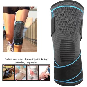 Bóng Rổ Thể Thao Nén Đầu Gối Tay Áo Thoáng Khí Đàn Hồi Silicone Với Chống-Trượt Nylon Miếng Đệm Đầu Gối Cú Đúp Và Đầu Gối Hỗ Trợ - Product Image 5