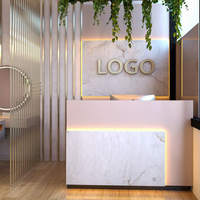 Comptoir de réception moderne sur mesure pour hôtel, salon de beauté et salle de sport - Bois et métal durables avec hauteur réglable, comptoir de caisse