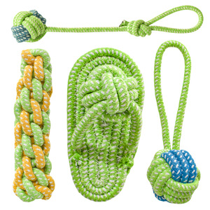 Jouet pour chien en corde de haute qualité aux couleurs vives, tressé, interactif, pour mâcher et tirer, pour l'entraînement et les jeux d'intérieur des animaux de compagnie - Product Image 6