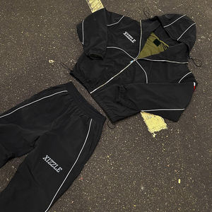 Großhandel OEM/ODM Fabrik Maßgeschneiderte 3M Reflektierende Bedruckte <span class=keywords><strong>Windbreaker</strong></span>-Jacke und Nylon-Hose Herren <span class=keywords><strong>Windbreaker</strong></span>-Trainingsanzug - Product Image 3