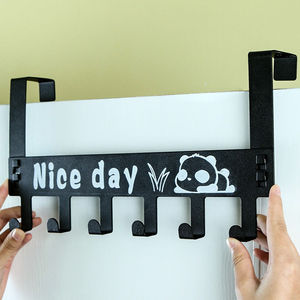 Mingzhe <b>Over</b> <b>Door</b> Hook 6 Hooks Carbon Steel Hanger For Clothes And <b>Storage</b> - Product Image 4