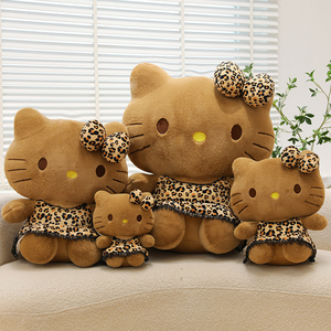 Popular Leopard Print <strong>Hello</strong> <strong>Kitty</strong> Plush <strong>Toy</strong> for Girls, Cute KT Doll Gift for Cats, Super Cute Doll for Girlfriends - Product Image 2