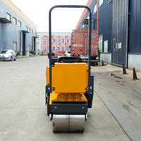 Compacteur routier vibrant à double tambour de 0,8 à 1 tonne, fabriqué en usine, avec moteur EPA et transmission hydraulique