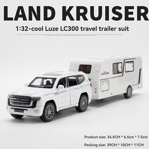 รถโมเดลโลหะผสมแลนด์ครุยเซอร์ LC300 RV ขนาด 1:32 พร้อมเสียงและไฟ เปิดประตูได้ ของสะสม ของเล่นเด็กผู้ชาย - Product Image 6