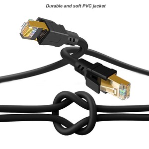 Câble Ethernet Cat 8 haute vitesse personnalisé 40 Gbps Câble LAN RJ45 Câble réseau S/FTP Câble de raccordement en cuivre pur - Product Image 2