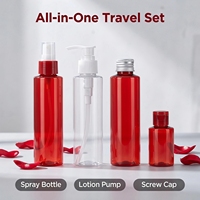 Bouteille en plastique PET vide de 150 ml (5 oz) à épaule plate et ronde, personnalisable avec logo, pour emballage de toner et lotion cosmétique, avec bouchon à vis