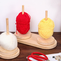 Support de rangement rotatif en bois minimaliste pour bobines de fil, idéal pour le tricot, le crochet et les loisirs créatifs - Vente en gros Chine