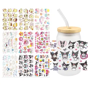 Melody Kulomi Big Ear Dog Sticker Water Transfer Sticker Custom Cup Packaging Label Design Uv Dtf Cup Wrap Transfers