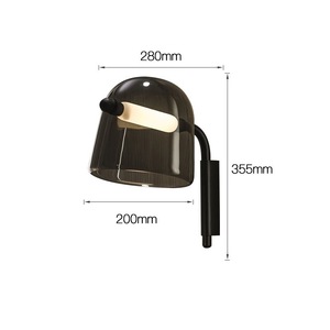 Postmodern Italian Minimalist Glass <b>Bedside</b> <b>Wall</b> Unique Creative Designer Iron for Home Living Room/Study Decorative <b>Lighting</b> - Product Image 1