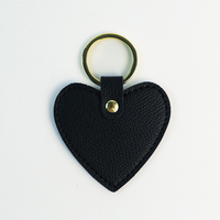 Porte-clés en cuir en forme de cœur, porte-clés monogramme pour filles, porte-clés de voiture en PU, pendentif en cuir, cadeau de Noël pour adolescents, cadeau de Noël