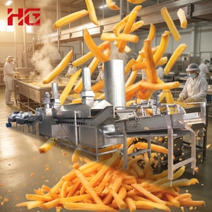 Ligne de production automatique de frites et de chips de pommes de terre, machine à frire haute efficacité 300 kg/h pour la fabrication de snacks commerciaux - Product Image 1