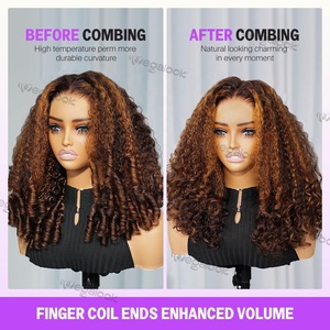 Perruque Frontale Complète en Cheveux Humains Vietnamiens Bruts, Ondulés Naturels/Profonds, Sans Colle, pour Femmes Noires - Product Image 3