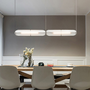 Nordic Designer LED Pendant <b>Light</b> Minimalist Modern Acrylic Strip for Living Room Bedroom <b>Dining</b> Room Creative Lighting AC Power - Product Image 1