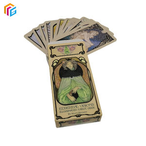 Impresión de Cartas del <span class=keywords><strong>Tarot</strong></span> en Papel Personalizadas, Baraja de Oráculo de la Rueda de la Fortuna Única y Encantadora con 78 Cartas para Uso Familiar - Product Image 2