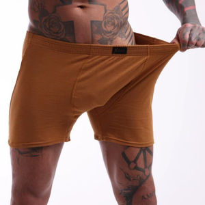 Calzoncillos Bóxer de Algodón Color Mostaza para Hombre, Transpirables, Suaves y Cómodos, con Cintura Elástica, Varias Tallas - Product Image 1