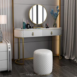 A buon mercato Moderno Piano In Marmo Comò Comò Con Specchio Ovale Classico Italiano Con Sedia di Casa Camera Da Letto Mobili Set - Product Image 4