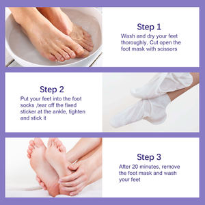 Vente chaude en gros bio pied chaussette lavande talons fissurés exfoliant Anti fissure Peeling élimination de la peau morte masque de soin des pieds - Product Image 6