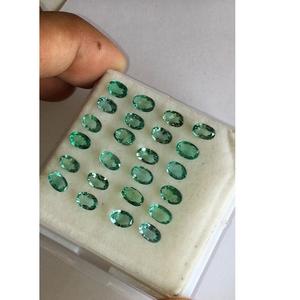 พลอยสีเขียวทรงรีทรงไข่มรกตธรรมชาติเกรด AAA ได้รับการรับรองสำหรับเครื่องประดับ - Product Image 2