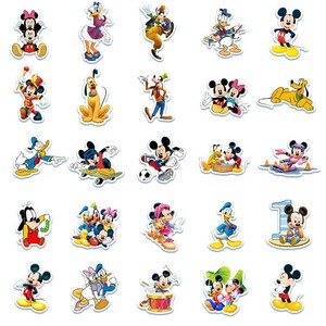 Nouveau Style personnalisé mignon <span class=keywords><strong>Mickey</strong></span> Minnie Donald dessin animé autocollant enfants autocollant Journal bagages coque de téléphone décoration cadeaux promotionnels - Product Image 3