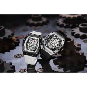 Reloj de pulsera deportivo para Hombre de nuevo diseño 2025, reloj cronógrafo de acero inoxidable con correa de silicona, Relojes para Hombre - Product Image 5