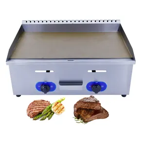 Melhor Equipamento De Cozinha Venda Quente Big Oil Box Wide Temperature Control Burger Grill Gás Griddle