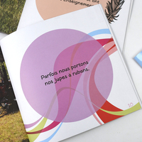 Impression personnalisée de livres pour enfants en couverture souple colorée avec reliure agrafée