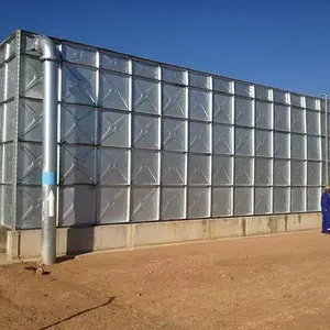 Tangki Air baja tergalvanis dirakit merek sukses 30000 liter tahan lama modular persegi panas dip galvanis tangki air