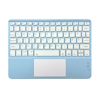 Nouveau clavier sans fil ergonomique portable rechargeable avec pavé tactile BT 5.0, logo personnalisé, ultra-mince, à commutateurs à ciseaux, ambidextre pour