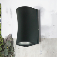 Lámpara de Pared Exterior LED Moderna, de Aluminio, con Energía Solar, Impermeable, Forma de Cilindro, para Calle y Jardín, Instalación en Pared