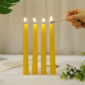 <span class=keywords><strong>Velas</strong></span> Cónicas de Cera de Abeja Amarilla Personalizadas de Fábrica, <span class=keywords><strong>Velas</strong></span> Votivas Personalizadas sin Humo, Románticas para el Día de San Valentín, Decoración del Hogar - Product Image 2