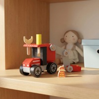 Juguete de Madera de Simulación de Coche de Ingeniería, Vehículo de Juego para Niños de 0 a 6 Años, Unisex, Regalo de Cumpleaños Perfecto, Personalizable