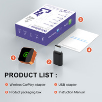 AMITOR Module intelligent portable CarPlay Android Auto le plus vendu Boîte à modules double canal Interconnexion filaire/sans fil USB/Type-C