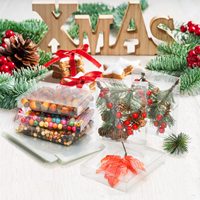 Boîtes de rangement d'emballage pliable en plastique personnalisées Vente en gros Mini boîte-cadeau en plastique PP transparent pour animaux de compagnie en PVC transparent pour carte postale douce