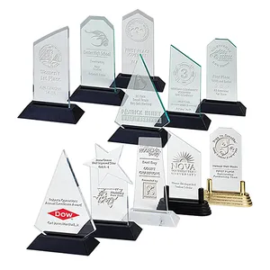 Premio acrilico personalizzato all'ingrosso trofeo prezzo di fabbrica premio trofeo vuoto con/senza Base