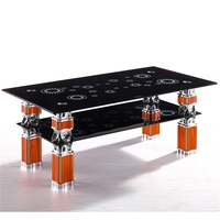 Table basse en verre en vente chaude, table basse en verre rectangulaire carrée, fabricant de Foshan en Chine
