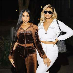 <span class=keywords><strong>Ropa</strong></span> De Mujer De talla grande, chándal, chándal, conjunto De 2 piezas, <span class=keywords><strong>ropa</strong></span> De pareja De otoño para Mujer, Logofemme personalizado - Product Image 3