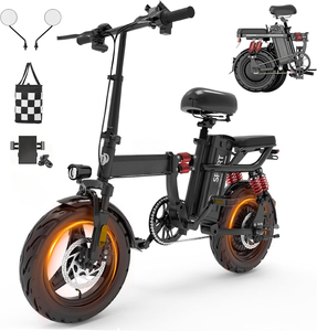 Bicicletta Elettrica Pieghevole per Adulti, Motore da 750W, Velocità Massima 40 km/h, Batteria Rimovibile 48V 20Ah, Autonomia 55-88 km, E-bike Leggera e Portatile da 14'' - Product Image 1