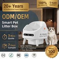 Caja de Arena Inteligente para Gatos con Sensor de Movimiento y Autolimpieza, Anti-Pellizcos, 11 Protecciones de Seguridad, Control por APP, Diseño Abierto, 8L, Fácil Limpieza, Multifuncional